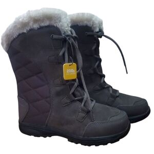 Columbia OMNI GRIP Dark Brown Winter Boots with Faux Fur NWOT